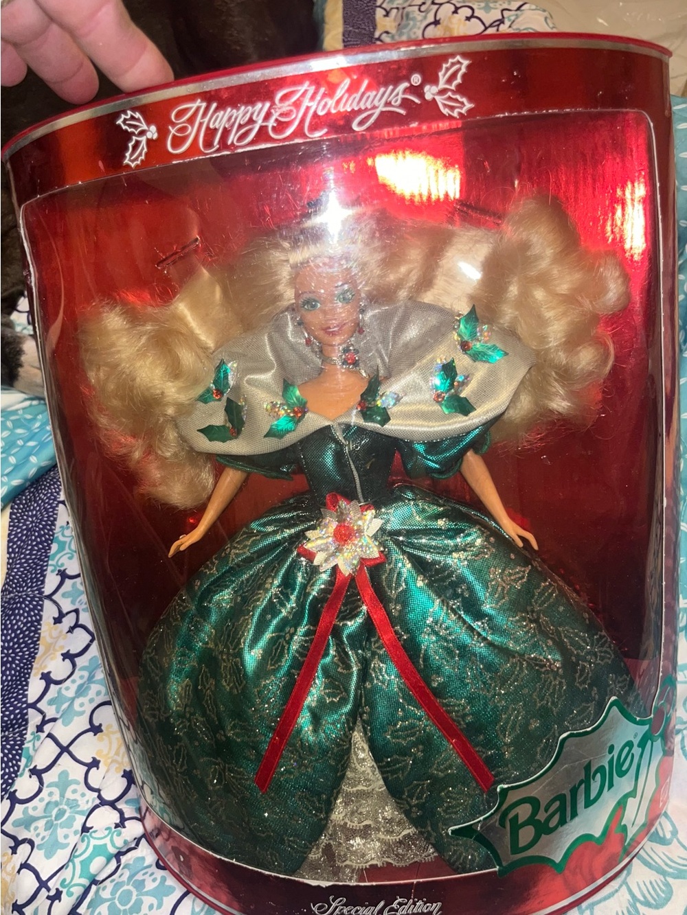 Barbie Holiday Doll in Emerald Green with Gold Accents